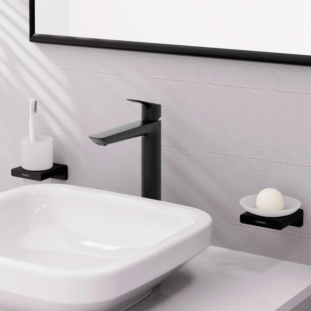 Hansgrohe Logis, páková umývadlová batéria 240 Fine bez odtokovej súpravy, čierna matná, HAN-71258670