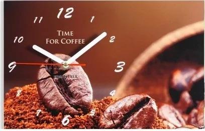 DomTextilu Moderné kuchynské hodiny so zrnkami kávy 8011
