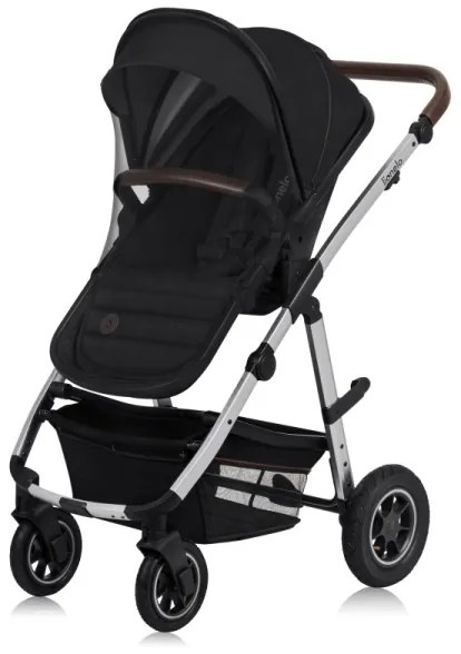 Lionelo - Kombinovaný kočík 3 v 1 AMBER Black Silver