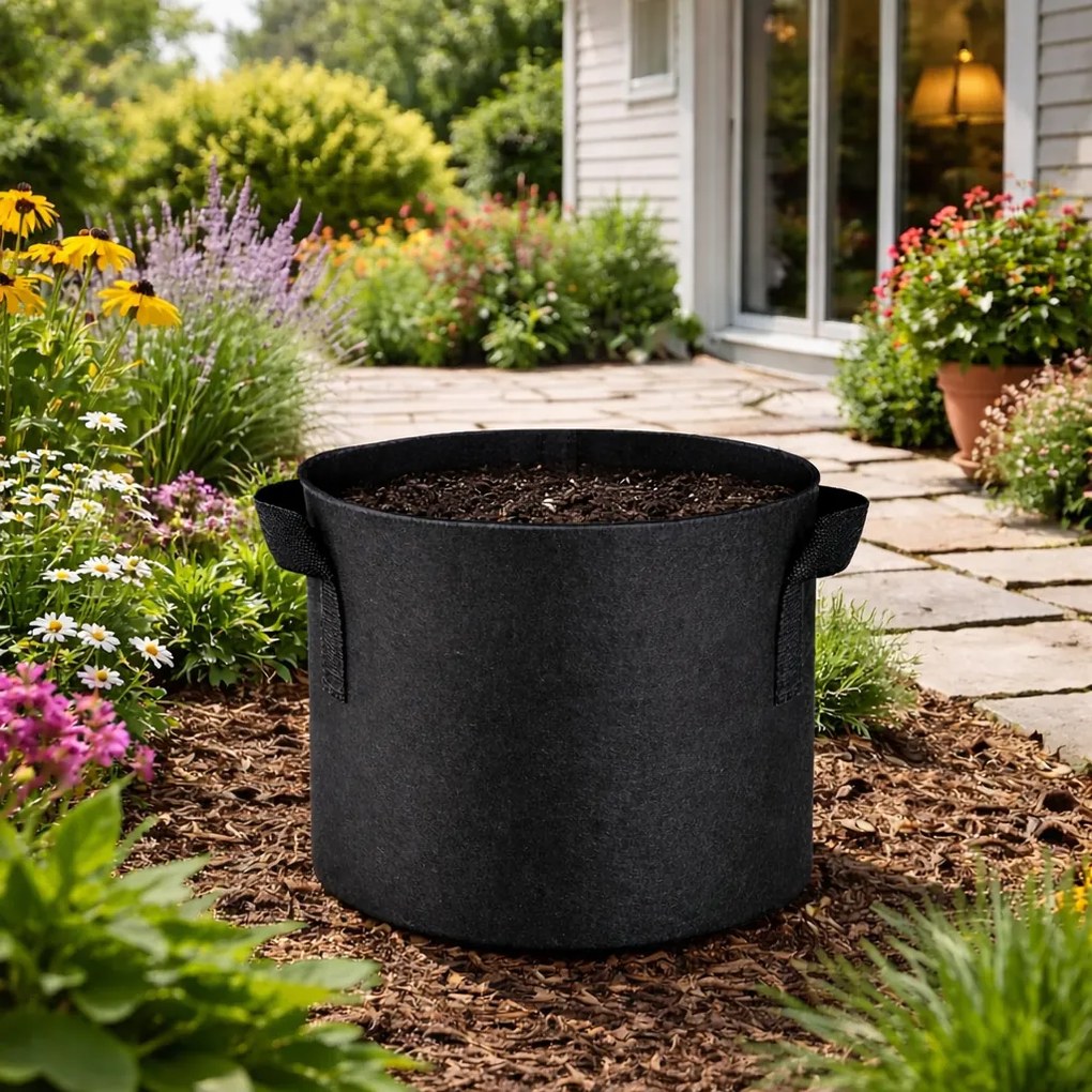 Textilný kvetináč BestBerg BBGR-11GB / 11 l / čierna