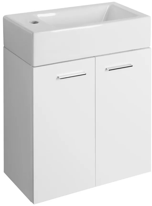 Aqualine Aqualine, ZOJA umývadlová skrinka 49x50x24,6cm, 2 dvierka, biela, 51047A