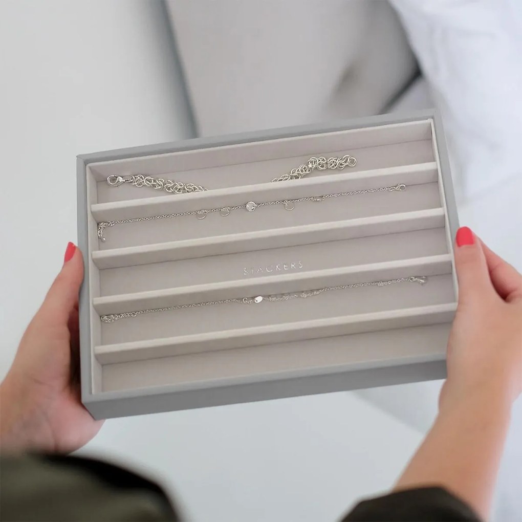Krabička na šperky Stackers s 5 priehradkami classic velvet taupe
