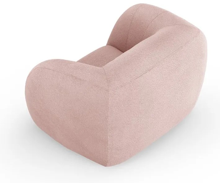 Svetloružové kreslo z textílie buklé Essen – Cosmopolitan Design