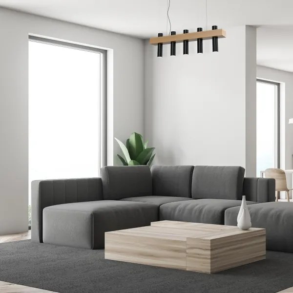 Luster na lanku WEST 5xGU10/25W/230V čierna