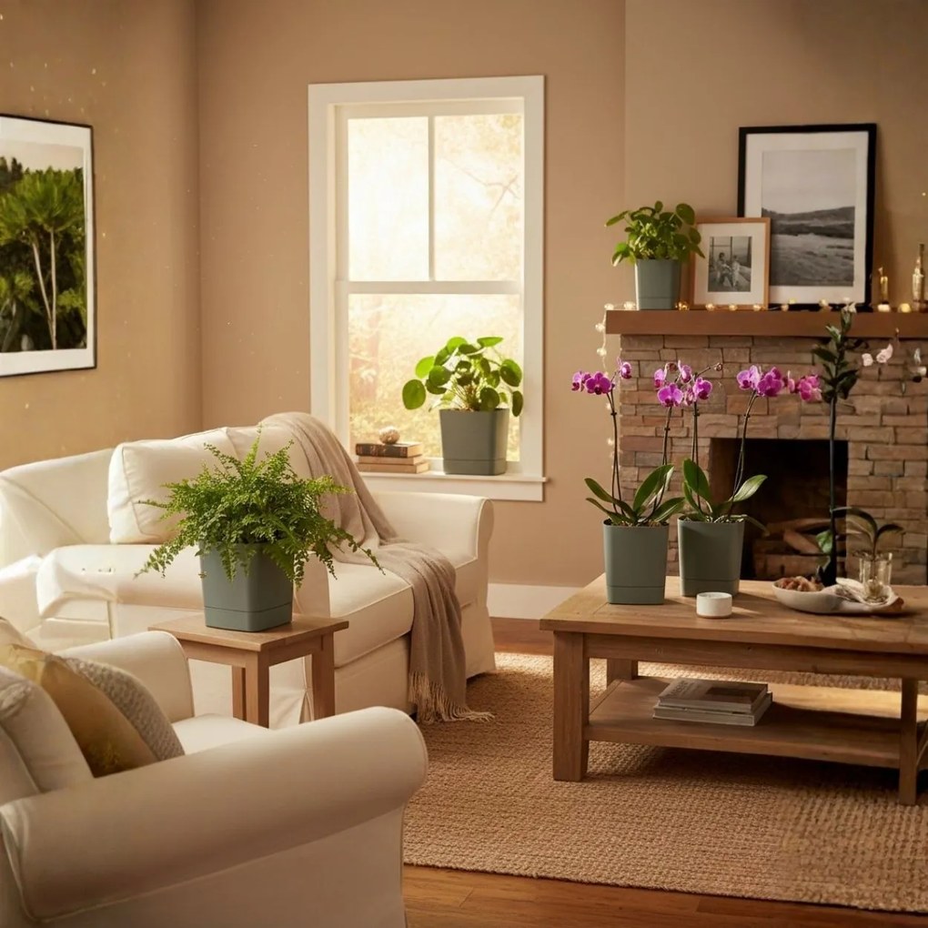 PLASTOVÝ KVETINÁČ CUBI 25X27,5 CM MÄTOVÁ