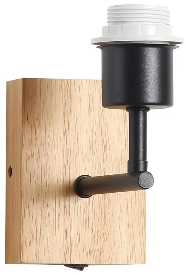 Brilagi - Nástenná lampa NUBILA WOOD 1xE27/25W/230V dub/čierna