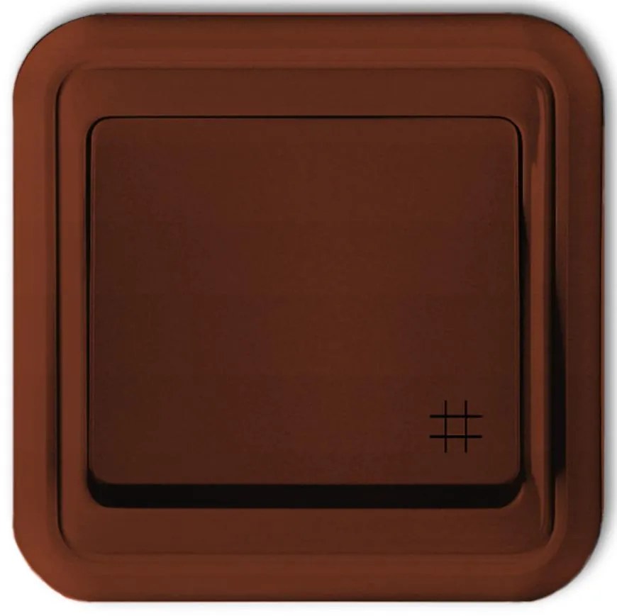 L 4WPT-6 krížový vypínač Liza hnedý