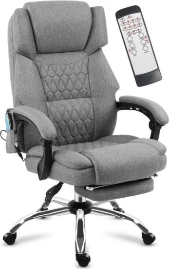 Masážne kancelárske kreslo Boss 6.0 sivé