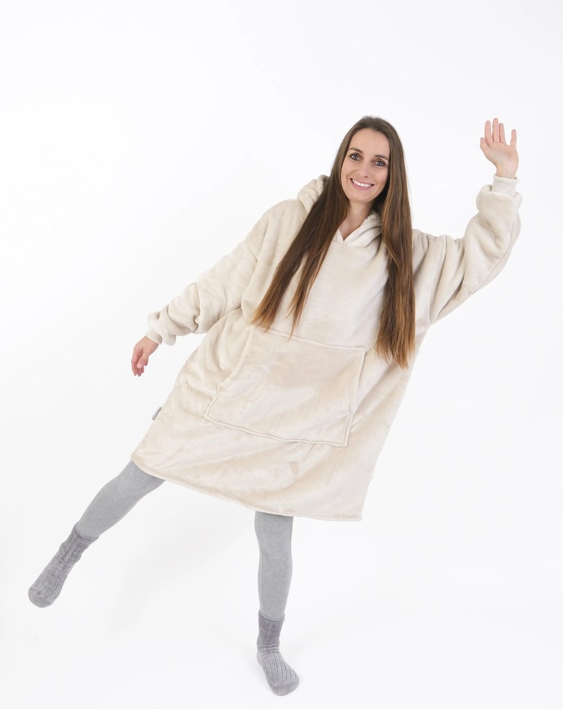 Baránková mikina mikroplyš – Laura prírodná veľkosť M