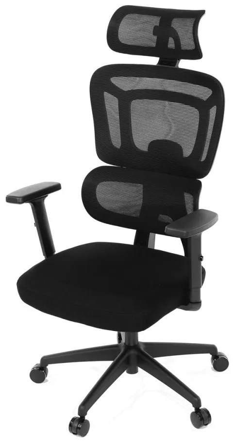 Kancelárska ergonomická stolička MARIA — látka, čierna