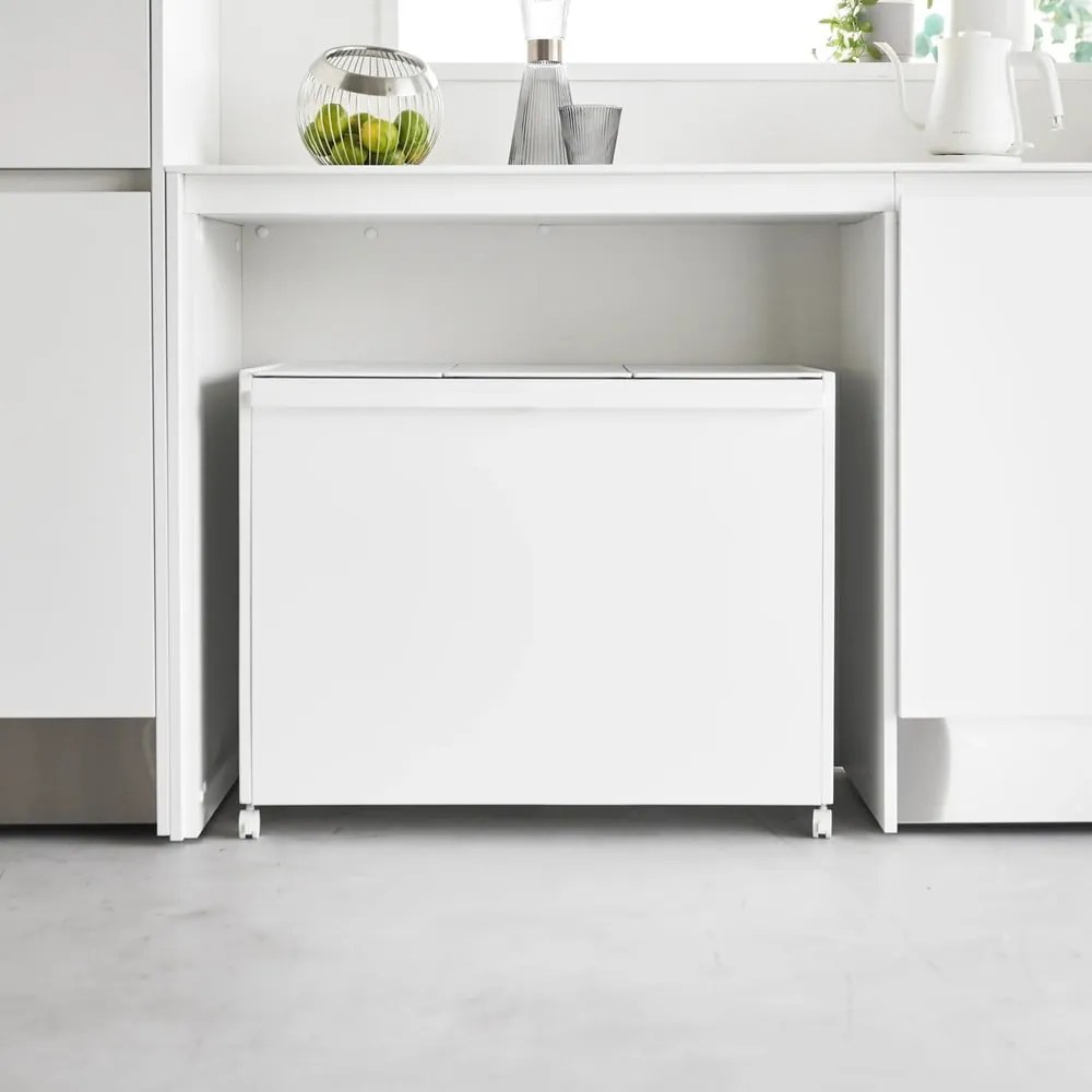 Biely kovový odpadkový kôš na triedený odpad Tower – YAMAZAKI