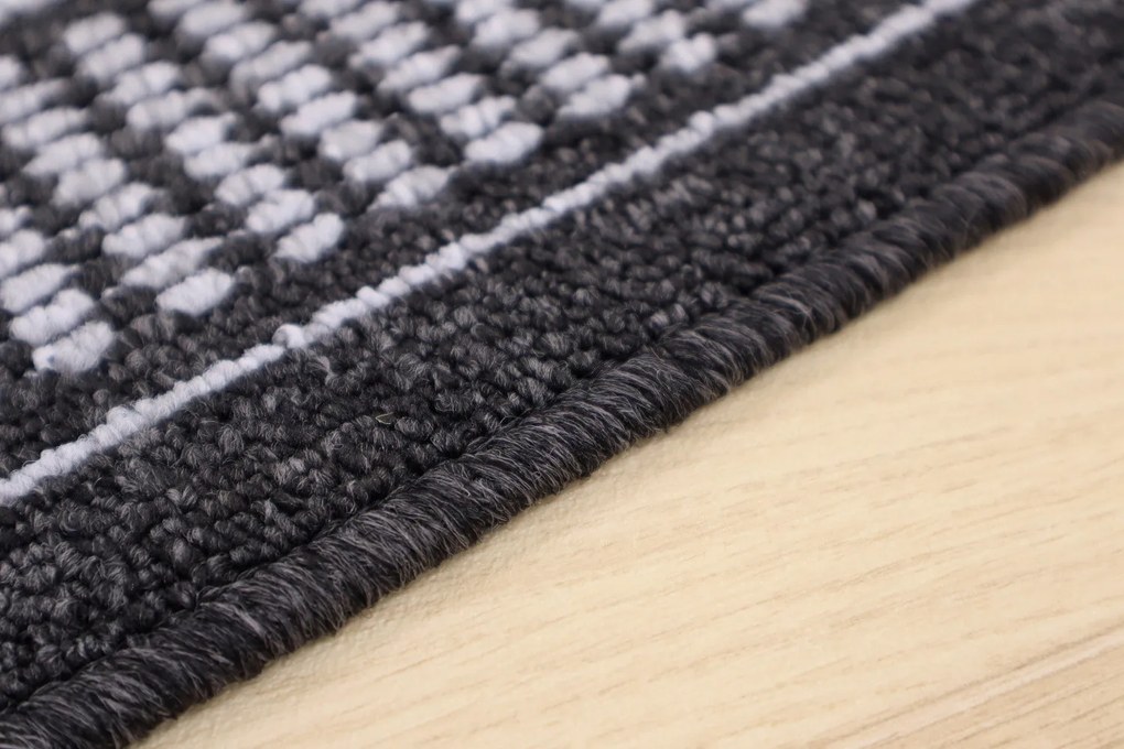 Condor Carpets, Koberec behúň na mieru Promenade 8727 antra, šíre 67 cm, šedá, chodba / predsieň