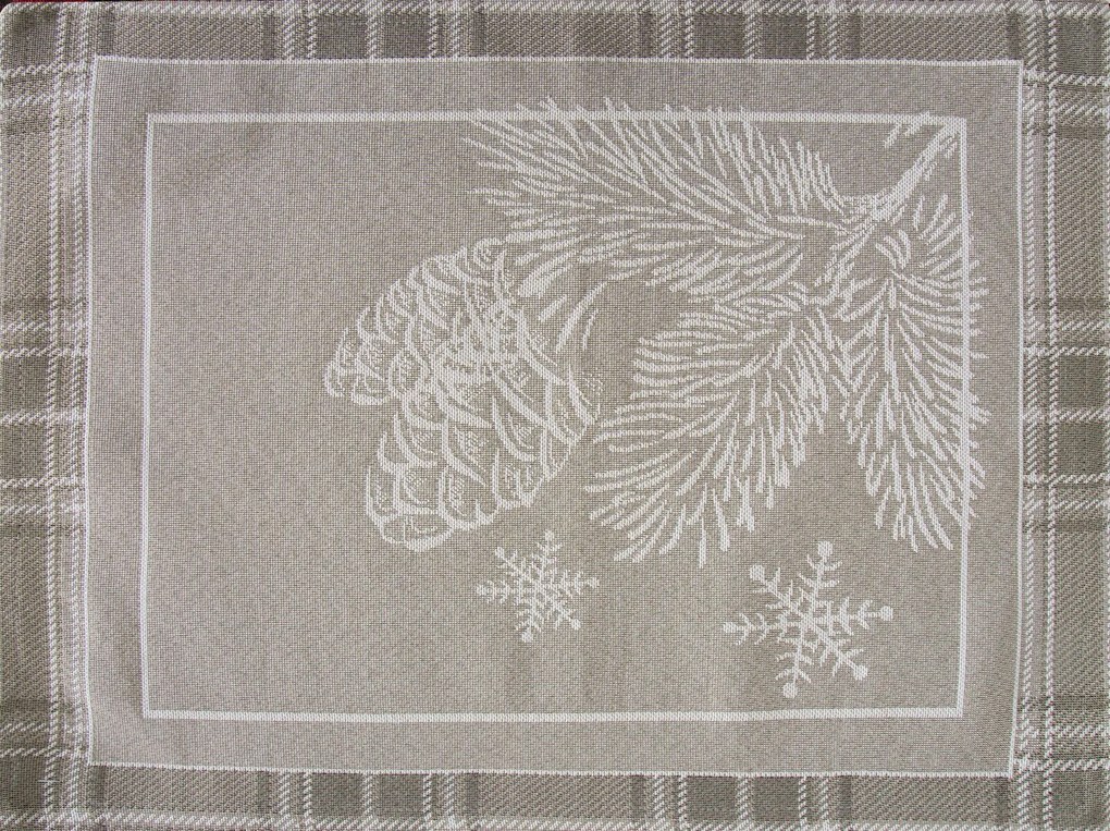 VIANOČNÉ PRESTIERANIE NA STÔL HOLLY 35X45 CM VZOROVANÁ