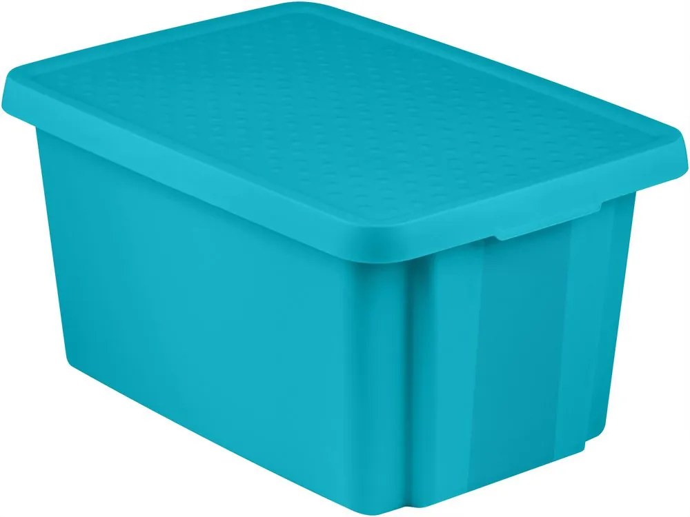 Úložný  box s vekom  26 l - modrý CURVER