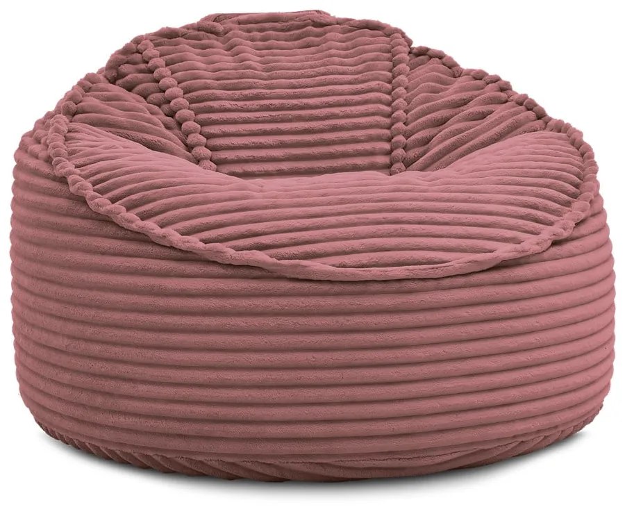 Ružový menčestrový sedací vak Socrate – Bobochic Paris