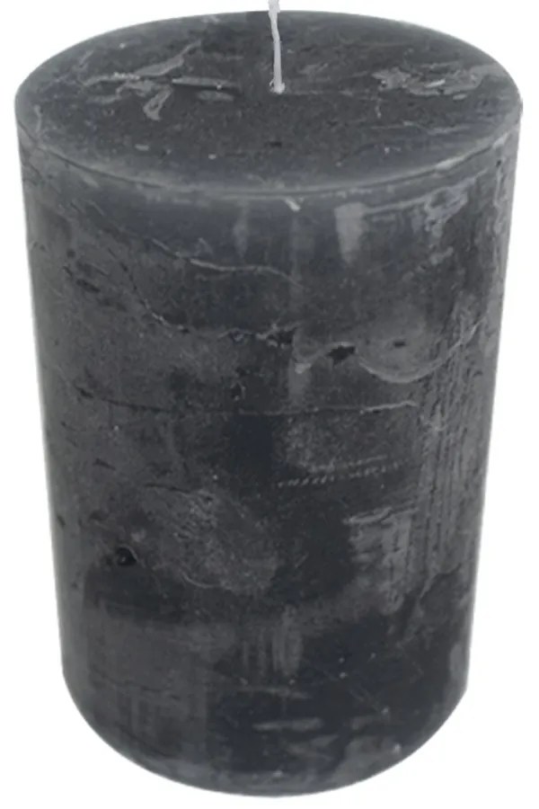 Tmavo šedá nevonná sviečka XXL valec - Ø10 * 20cm