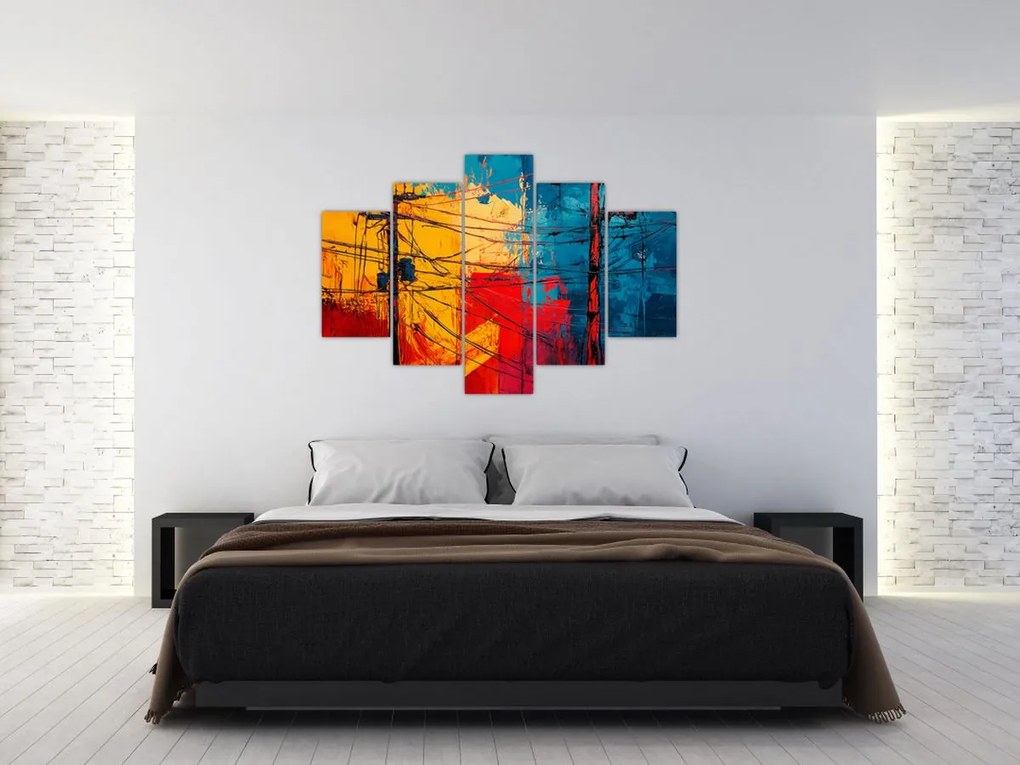 Obraz - Abstraktné elektrické vedenie (150x105 cm)