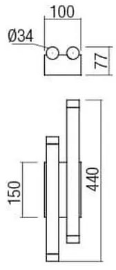 Redo 01-2033 - LED Nástenné svietidlo MADISON 4xLED/4W/230V zlatá