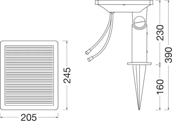 Ledvance - Hybridný solárny panel ENDURA 24W/12V 2000 mAh IP67