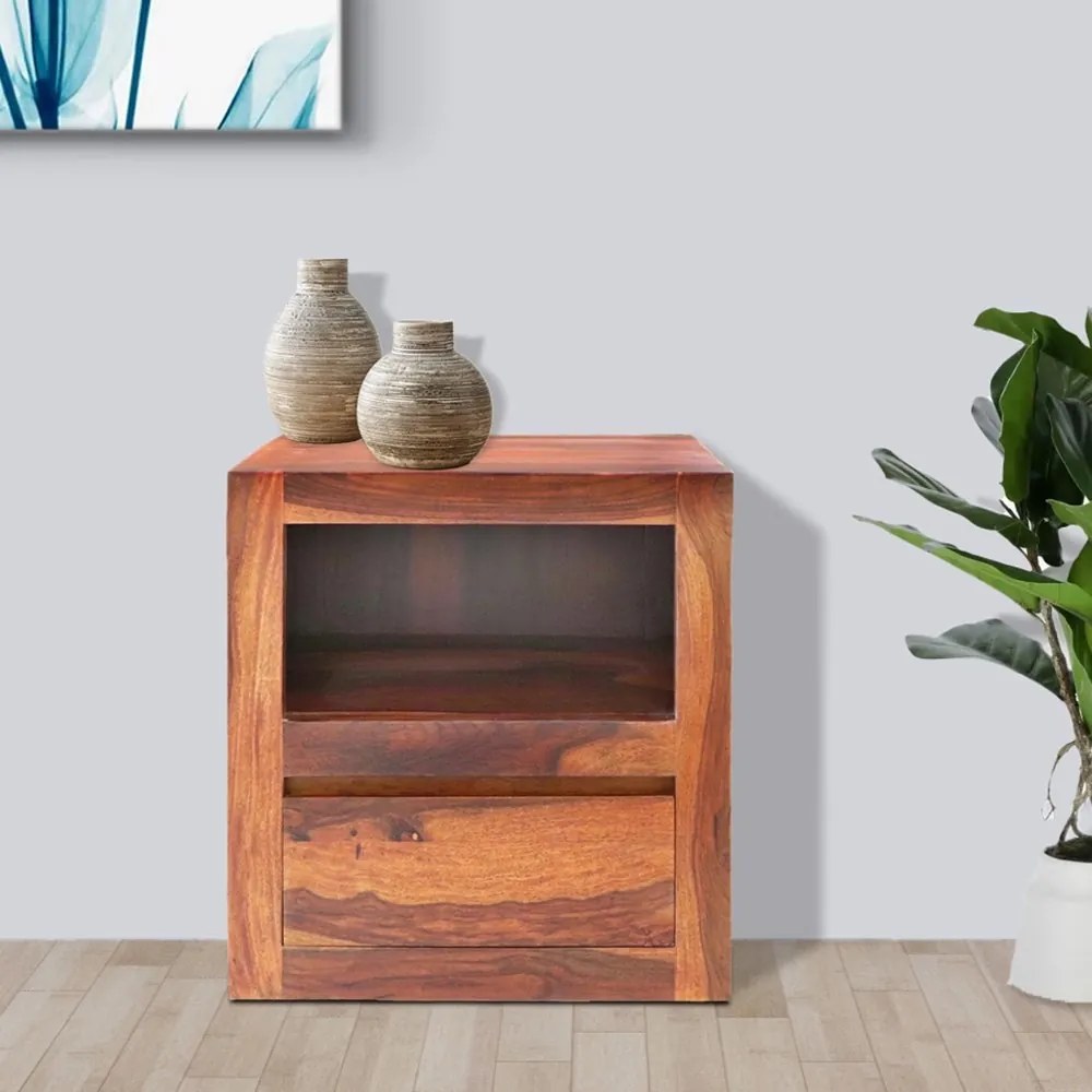 furniture-nabytek.cz - Nočný stolík masív z dreva palisander 45x50x40