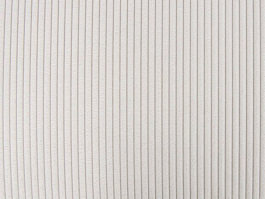 Menčestrový taburet krémová biela LUNGO Beliani