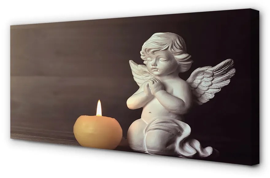 Obraz na plátne Modlitba Anjel sviečka 100x50 cm