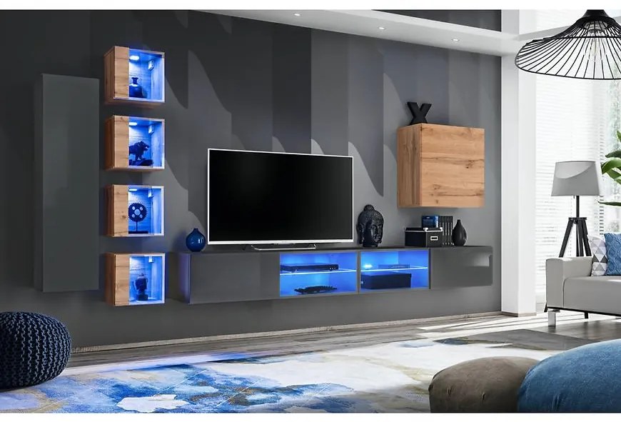 Obývacia Stena Switch Xxvi Grafit/Wotan