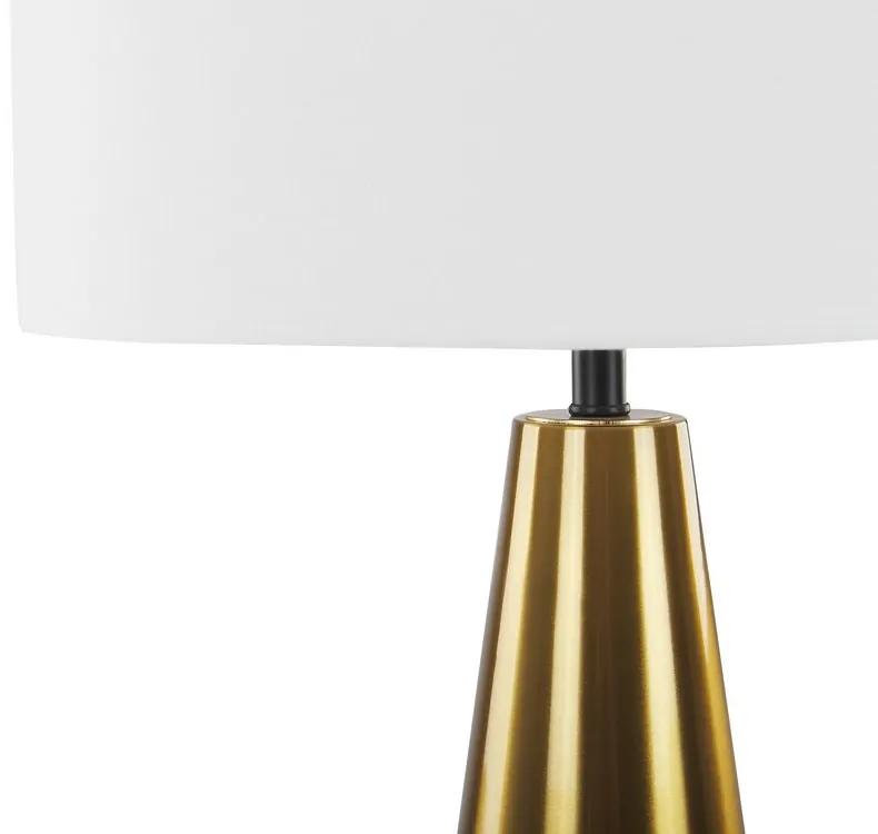 Stolná lampa zlatá / béžová SANDON Beliani