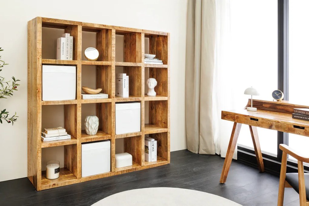 Polica IRON CRAFT 160 × 156 cm Mango Natural
