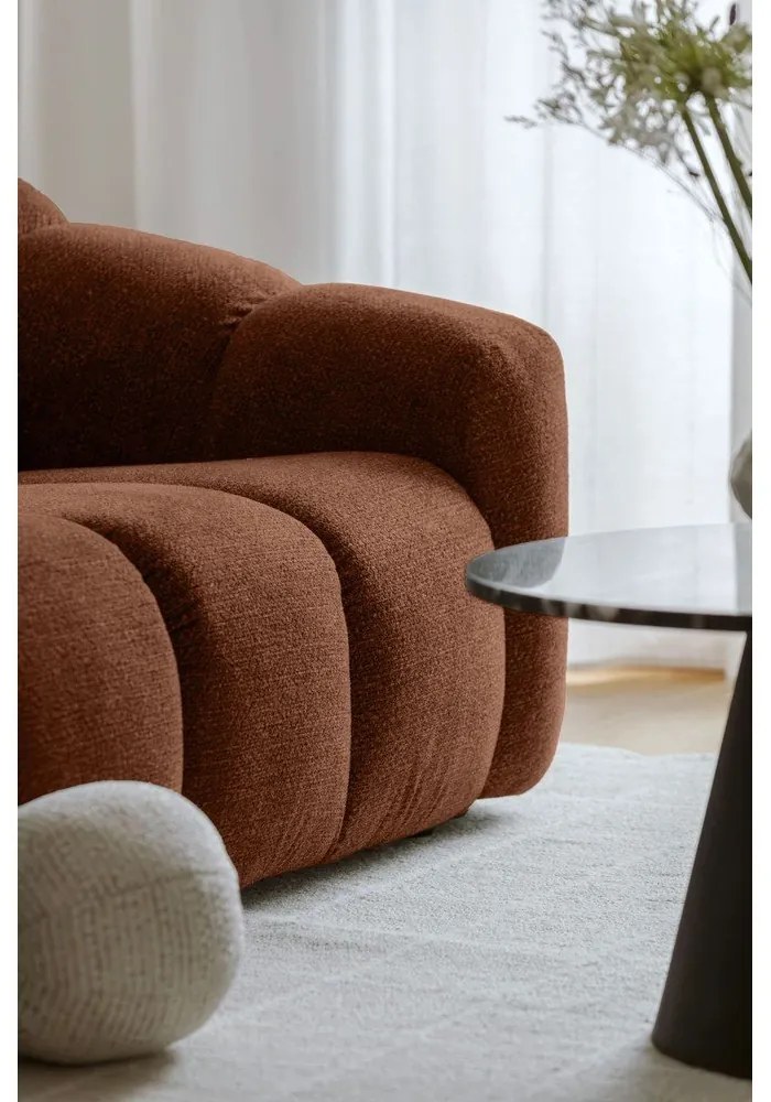 Terakotová rohová pohovka (pravý roh/do L) Shell – Miuform