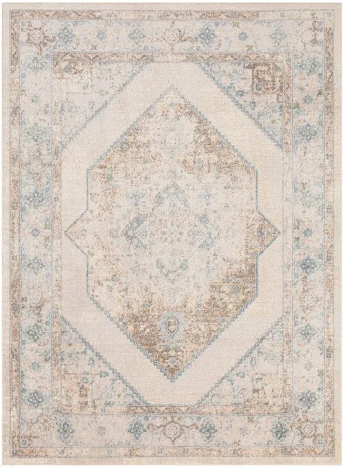 Koberec ASTRA slonia kosť / modrý