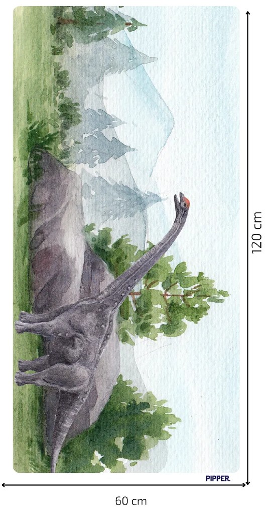 PIPPER. Samolepiaca textilná tapeta - Dinosaurus
