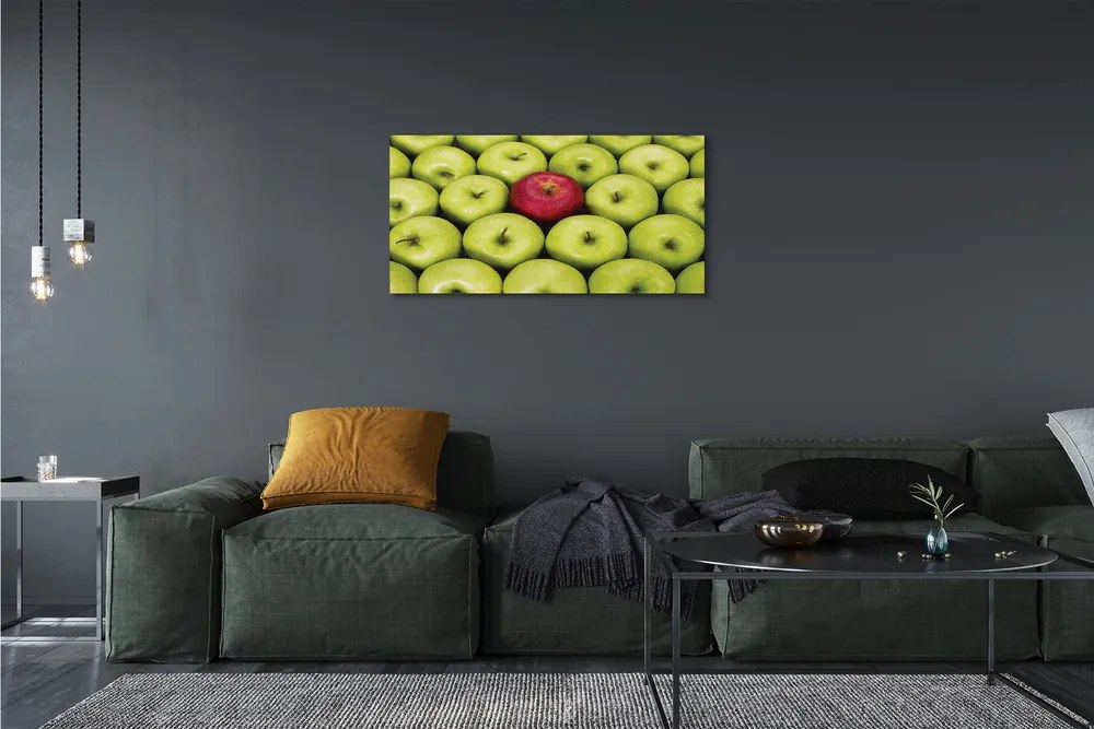 Obraz canvas Zelená a červená jablká 125x50 cm