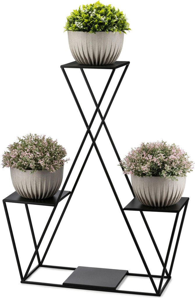 STOJAN NA KVETINÁČ BEN 95X78X24 CM ČIERNA