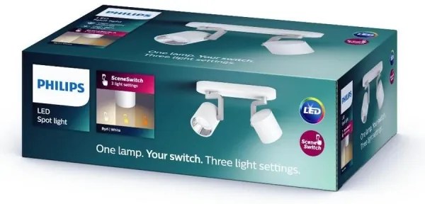 Philips 50672/31/P0 - LED Stmievateľné bodové svietidlo BYRL 2xLED/4.5W/230V