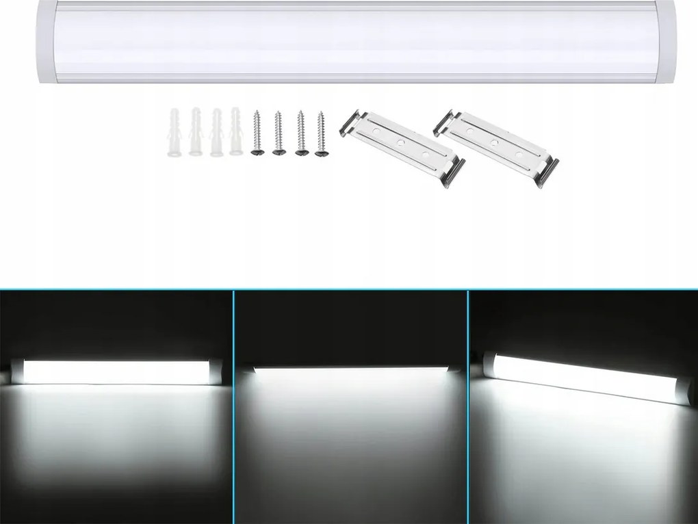 ECOLIGHT LED dielenské svietidlo 60cm - 230V - 20W - IP20 - neutrálna biela