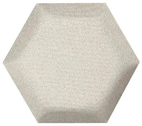 Čalúnený akustický panel nástenný Luna 33 cream hexagon - Hexagon 6x15 cm Egibi