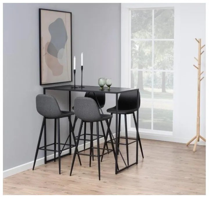 Svetlosivá barová stolička s kovovým podnožím Actona Wilma