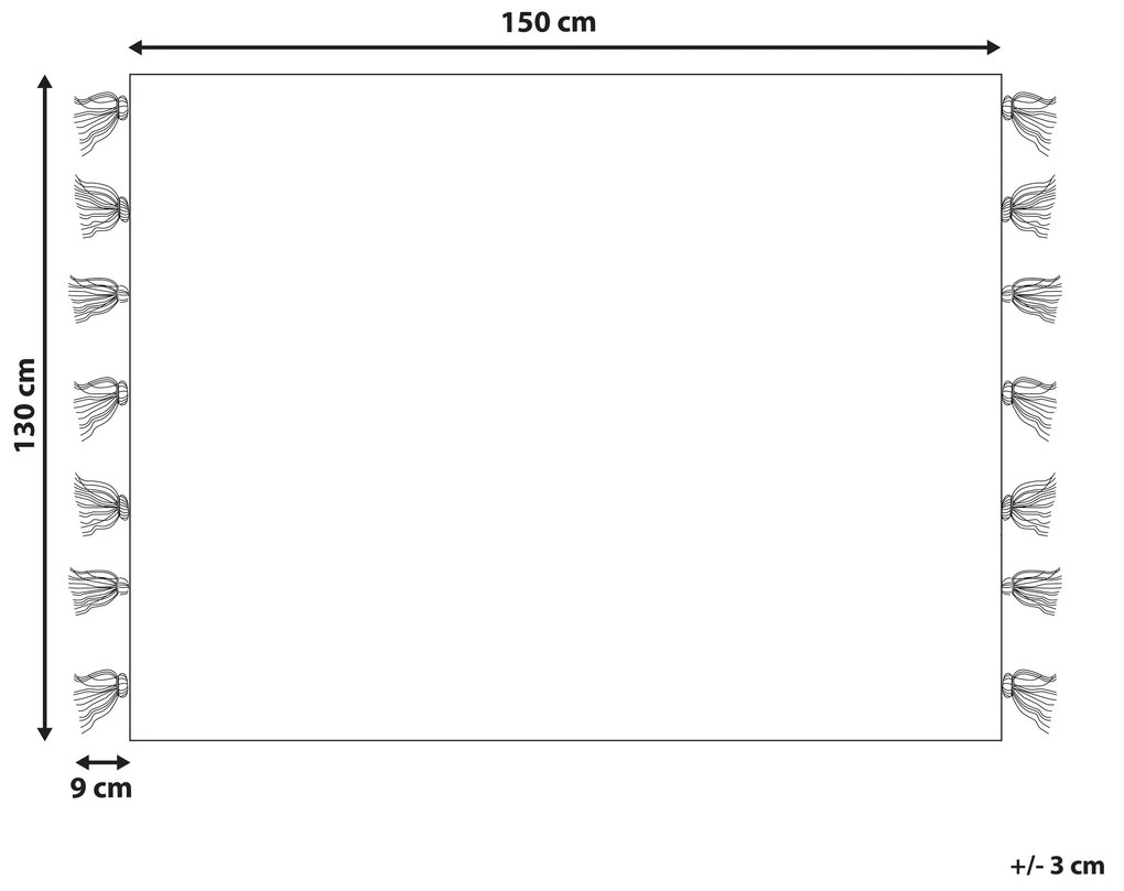 Deka 130 x 150 cm viacfarebná SENBUK Beliani