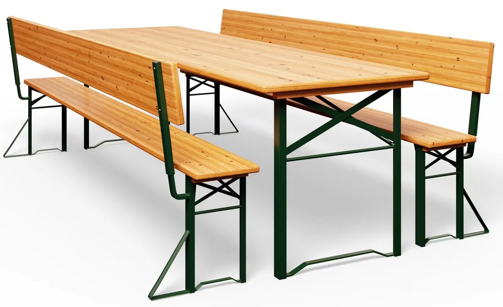 InternetovaZahrada Pivný set s opierkou 170 cm - skladací
