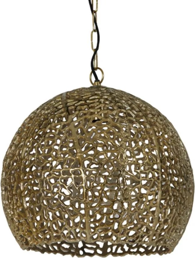 Zlaté dierované kovové stropné svetlo Sinula - Ø 39*38 cm / E27