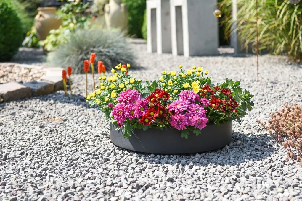 Miska na dekorácie CIRCULO, sklolaminát, Ø 50 cm, antracit