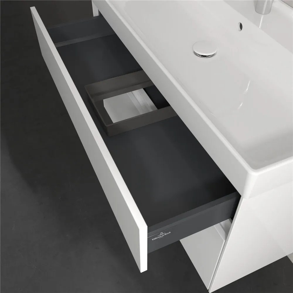 VILLEROY &amp; BOCH Collaro závesná skrinka pod umývadlo, 2 zásuvky, 954 x 444 x 546 mm, Glossy White, C01100DH