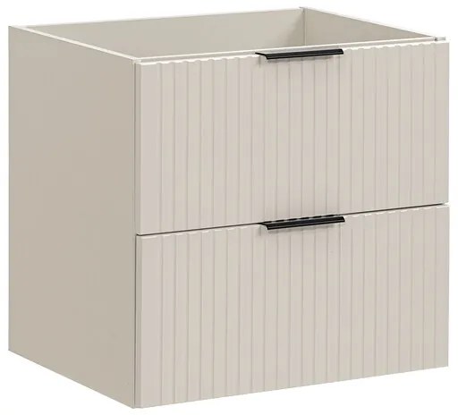 Závěsná skříňka pod umyvadlo Adele Cashmere s deskou a umyvadly 120 cm kašmírová