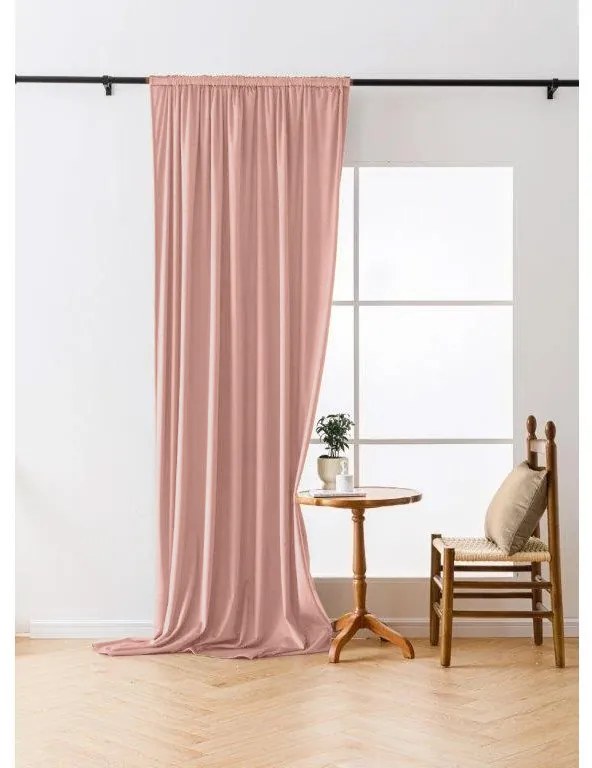 Zatemňovací záves VELVET 140x250 cm, ružový Zavesenie: Kovové krúžky