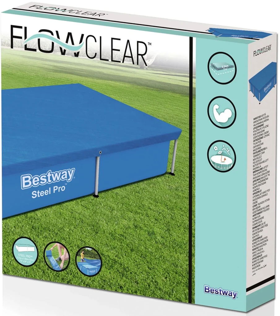 BESTWAY Krycia plachta pre bazén 221 x 150 cm, modrá 58103