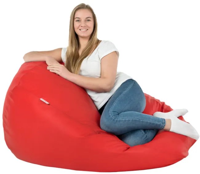 Sedací vak SAKO červený ekokoža