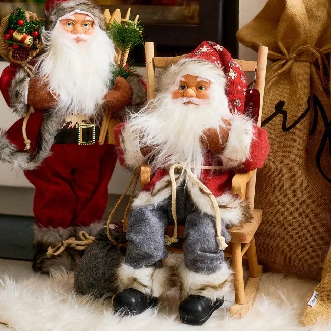 Vianočný škriatok CLAUSE Mikuláš na hojdacom kresle 713972