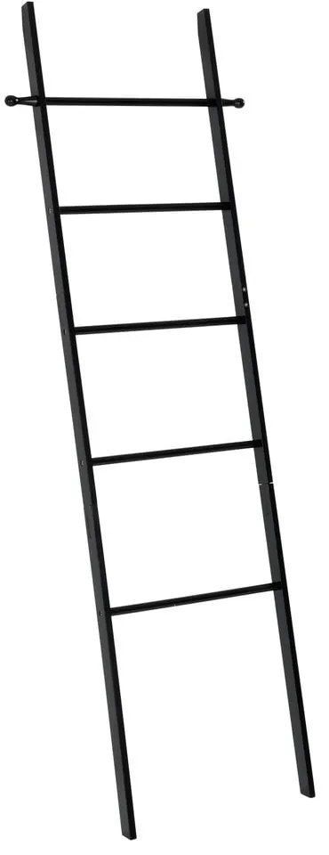 Čierny bambusový rebrík na uteráky Wenko Suri