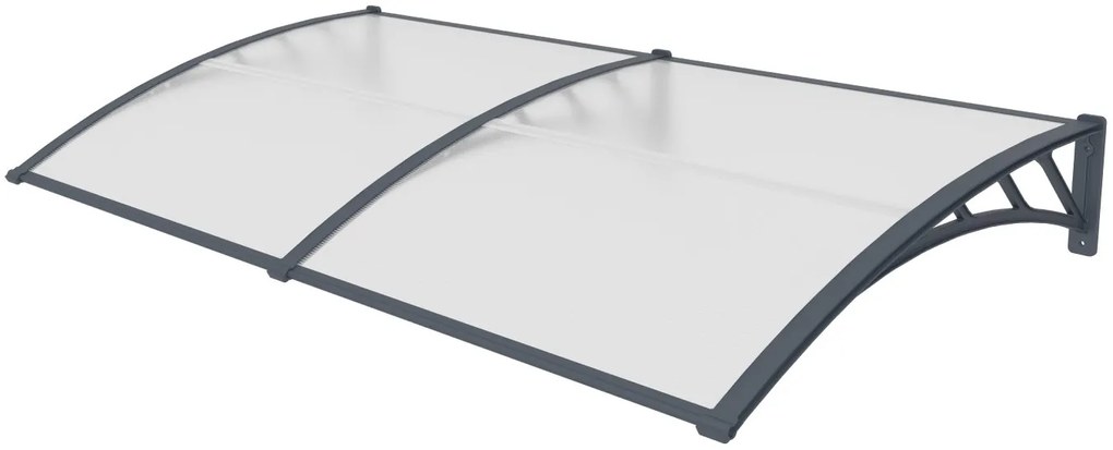 Hliníkový vchodový prístrešok BestBerg BBDA-J20 / 100 x 200 cm / sivý